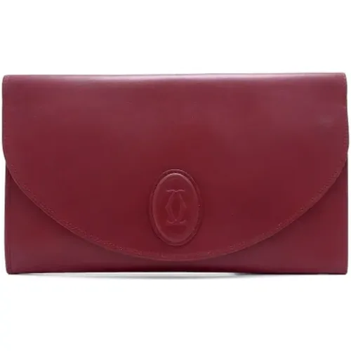 Pre-owned Clutches, female, , Size: ONE SIZE Pre-owned Leather clutches - Cartier Vintage - Modalova