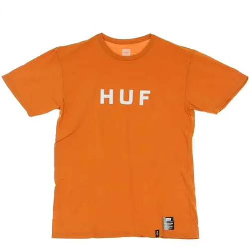 Rust Streetwear Logo Essentials T-Shirt - HUF - Modalova