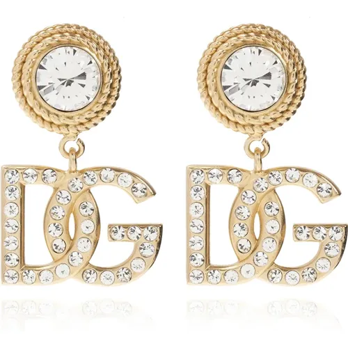 Clip-On Ohrringe mit Logo - Dolce & Gabbana - Modalova