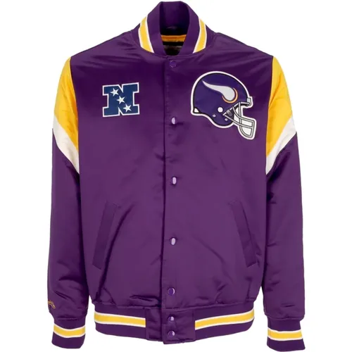 Bomber Jackets, male, , Size: S NFL Bomber Jacket Minnesota Vikings Team - Mitchell & Ness - Modalova