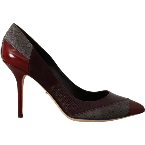 Exotic Leather Heels Pumps , female, Sizes: 4 1/2 UK - Dolce & Gabbana - Modalova