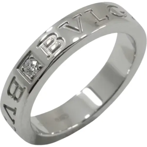 Pre-owned Jewellery, female, , Size: ONE SIZE Pre-owned White Gold rings - Bvlgari Vintage - Modalova