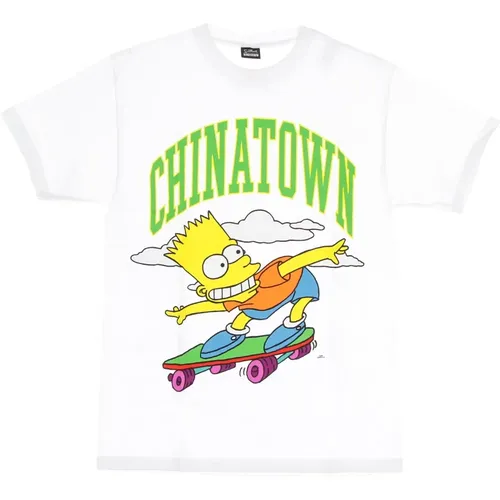 T-Shirts, male, , Size: M Simpsons Tee with Cowabunga Print - Market - Modalova