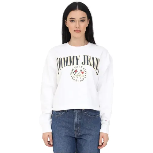 T-Shirt , Damen, Größe: S - Tommy Jeans - Modalova