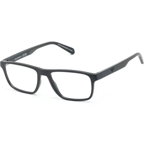 Klassische Schwarze Optische Brille , Herren, Größe: 54 MM - Emporio Armani - Modalova