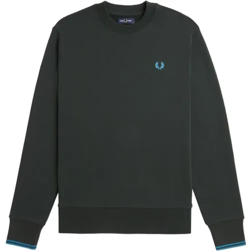 Grüne Pullover Kollektion , Herren, Größe: L - Fred Perry - Modalova