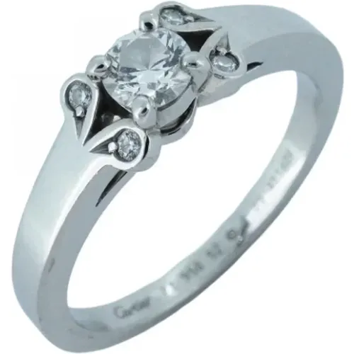 Pre-owned Jewellery, female, , Size: ONE SIZE Pre-owned Platinum rings - Cartier Vintage - Modalova