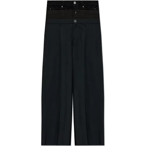 Wide Trousers, male, , Size: XS Creased trousers - Balenciaga - Modalova