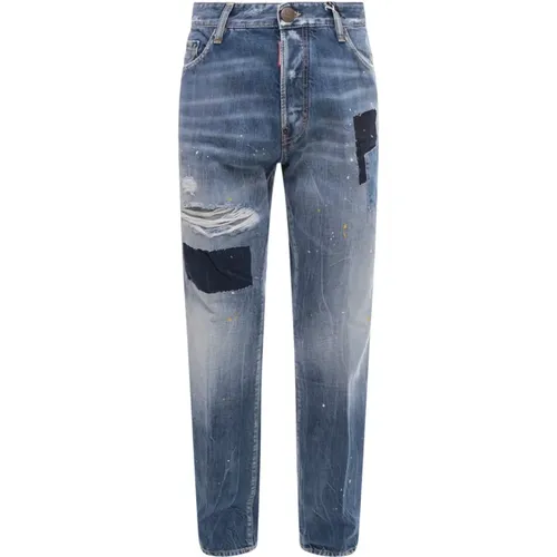 Überarbeitete Slim-fit Jeans , Herren, Größe: M - Dsquared2 - Modalova