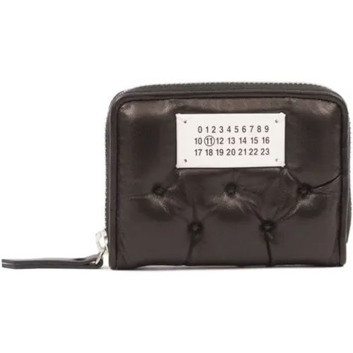 Grained Wallet with Keyring , male, Sizes: ONE SIZE - Maison Margiela - Modalova