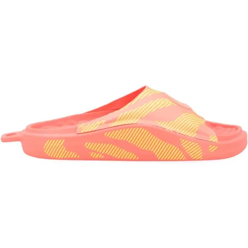 Pink Slide Turbo Sandal Logo Print , female, Sizes: 4 UK, 8 UK, 5 UK, 7 UK, 6 UK - adidas by stella mccartney - Modalova