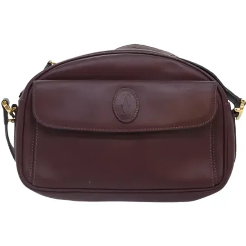 Pre-owned Cross Body Bags, female, , Size: ONE SIZE Pre-owned Leather shoulder-bags - Cartier Vintage - Modalova