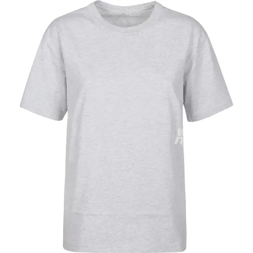 T-Shirts,Essentielles Logo-T-Shirt,Kirsch Puff Logo T-Shirt - T by Alexander Wang - Modalova