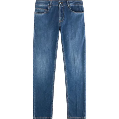 Slim-fit Jeans, male, , Size: W34 Slim Cotton Denim Jeans - Fay - Modalova