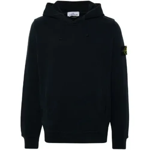 Indigo Compass Hoodie Sweatshirt , male, Sizes: XL - Stone Island - Modalova