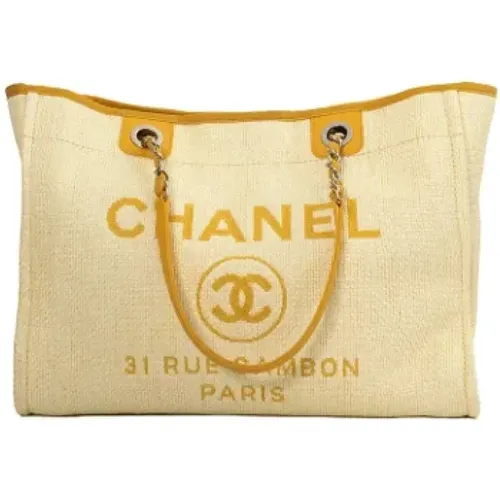 Pre-owned Tote Bags, female, , Size: ONE SIZE Pre-owned Canvas chanel-bags - Chanel Vintage - Modalova