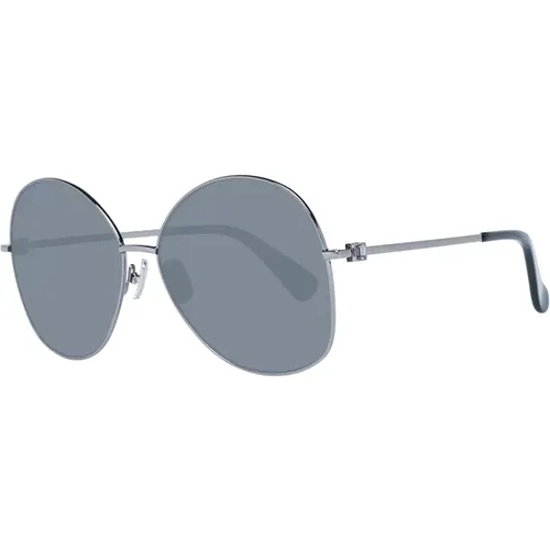 Graue Damen Sonnenbrille mit Gunmetal Gestell , Damen, Größe: ONE Size - Max Mara - Modalova