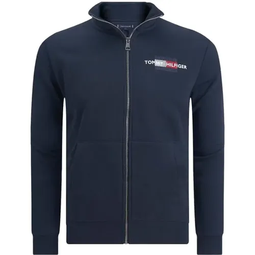 Zip-throughs, male, , Size: XL Regenerative Cotton Sweater Zipper - Tommy Hilfiger - Modalova