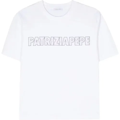 Glitzerndes Logo-Shirt,Tops - PATRIZIA PEPE - Modalova
