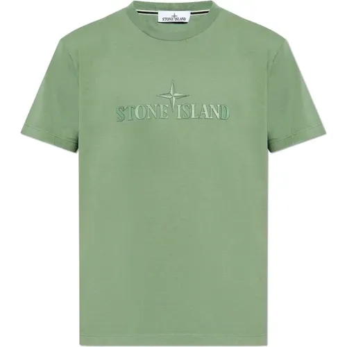 T-shirt with logo , male, Sizes: S - Stone Island - Modalova