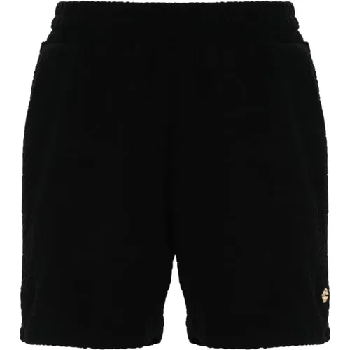 Schwarze Monogramm Shorts - Casablanca - Modalova