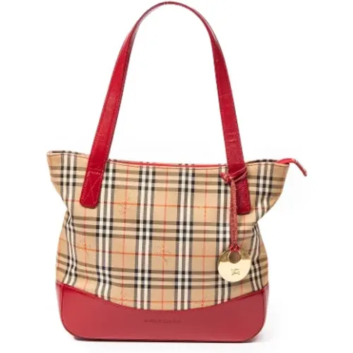 Pre-owned Tote Bags, female, , Size: ONE SIZE Pre-owned Canvas shoulder-bags - Burberry Vintage - Modalova