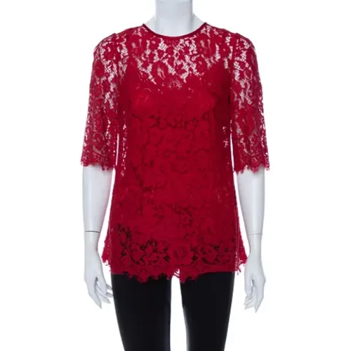 Pre-owned Tops, female, , Size: M Pre-owned Lace tops - Dolce & Gabbana Pre-owned - Modalova