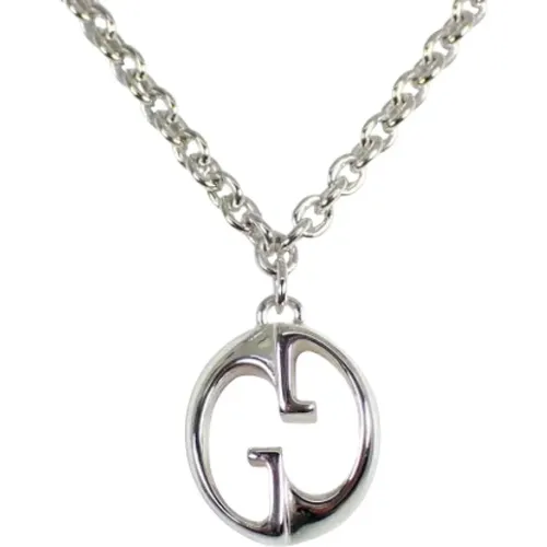 Pre-owned Jewellery, female, , Size: ONE SIZE Pre-owned Silver necklaces - Gucci Vintage - Modalova