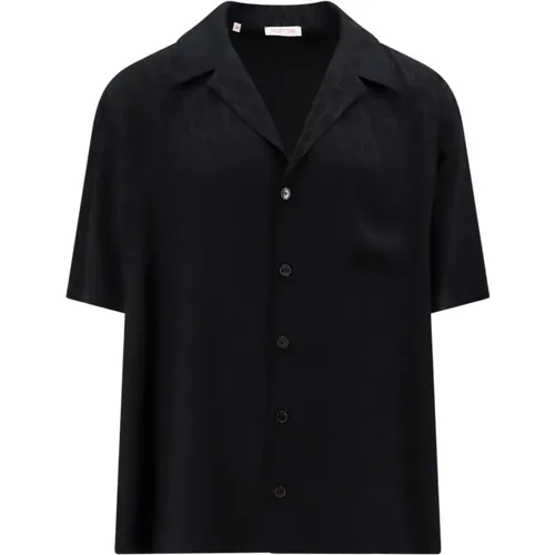 Silk Bowling Collar Shirt , male, Sizes: XL - Valentino - Modalova