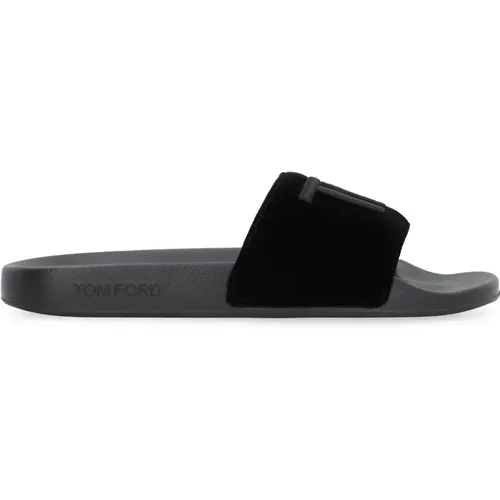 Velvet Sandals with Round Toeline , male, Sizes: 6 UK, 8 UK, 7 UK - Tom Ford - Modalova