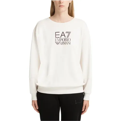 Plain Logo Sweatshirt , female, Sizes: S - Emporio Armani EA7 - Modalova