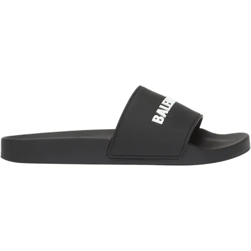 Sliders, male, , Size: 7 US Logo slides - Balenciaga - Modalova