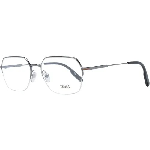 Glasses, unisex, , Size: ONE SIZE Half-Rim Rectangle Optical Frames - Zegna - Modalova