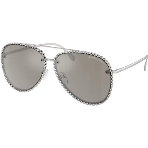 Silber Verspiegelte Sonnenbrille , unisex, Größe: 59 MM - Michael Kors - Modalova