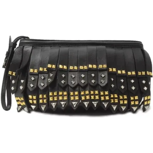 Pre-owned Leather clutches , female, Sizes: ONE SIZE - Prada Vintage - Modalova