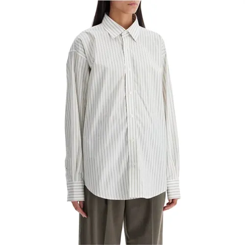 Striped Cotton Poplin Shirt , female, Sizes: S - Filippa K - Modalova