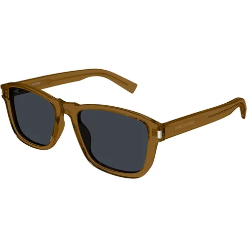 Dark Grey Sunglasses SL 710 SUN , male, Sizes: 54 MM - Saint Laurent - Modalova