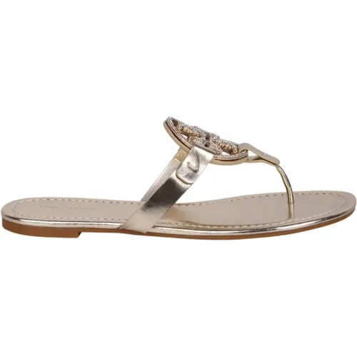 Flip Flops, female, , Size: 5 US Miller Pavé rhinestone-embellished sandals - TORY BURCH - Modalova