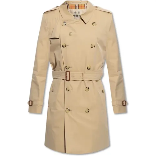 Trench Coats, male, , Size: XL Cotton Trench Coat - Burberry - Modalova