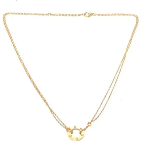 Pre-owned Jewellery, female, , Size: ONE SIZE Pre-owned Rose Gold necklaces - Cartier Vintage - Modalova