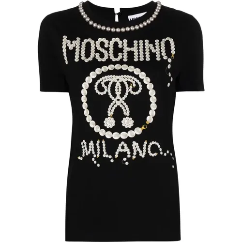 T-Shirts, female, , Size: XS Rockin` Tee - Moschino - Modalova