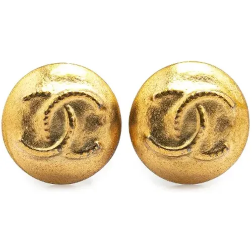 Pre-owned Jewellery, female, , Size: ONE SIZE Pre-owned Metal earrings - Chanel Vintage - Modalova