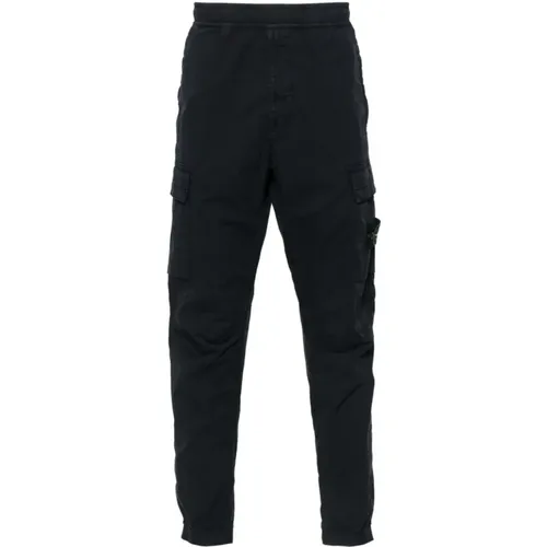 Cargo Pants Washed Elastic Waist , male, Sizes: W36, W30, W31, W29 - Stone Island - Modalova