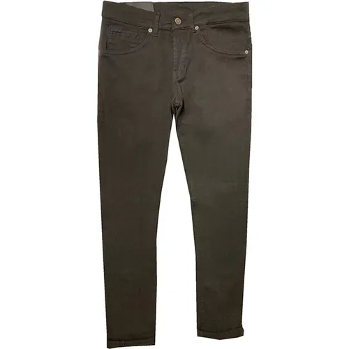 Stretch Bull Jeans - Größe 40, Schwarz , Herren, Größe: W32 - Dondup - Modalova