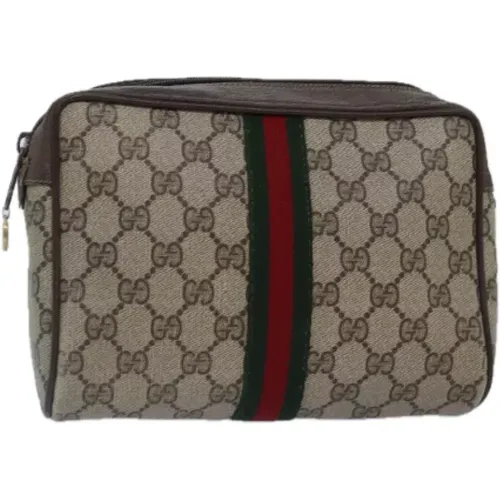 Pre-owned Clutches, female, , Size: ONE SIZE Pre-owned Leather clutches - Gucci Vintage - Modalova