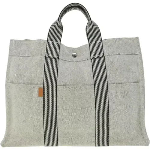 Pre-owned Tote Bags, female, , Size: ONE SIZE Pre-owned Canvas handbags - Hermès Vintage - Modalova