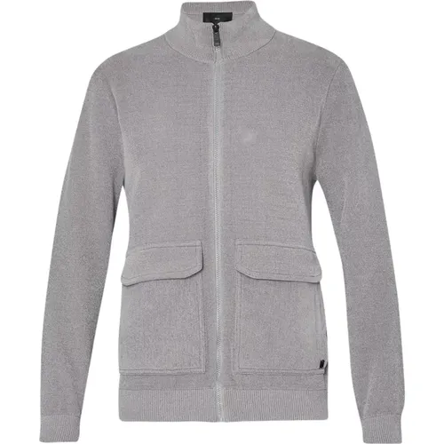 Cardigans, male, , Size: M Men's Chenille Zip Cardigan - Liu Jo - Modalova