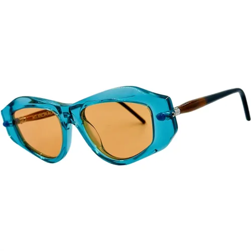 Glasses, female, , Size: ONE SIZE Maske P15 Sunglasses - Aqua/Orange Contrast - Kuboraum - Modalova