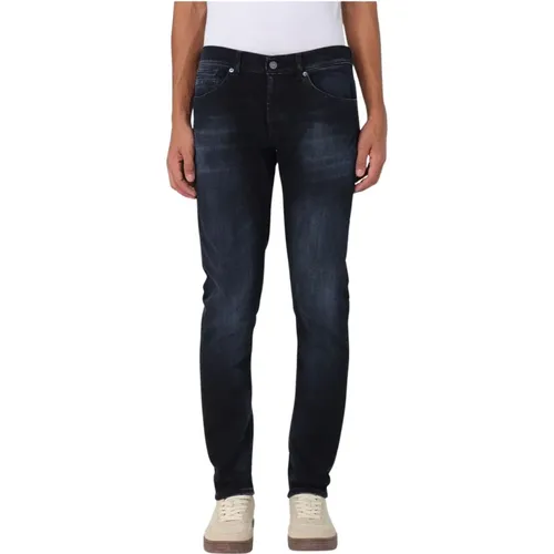 Slim-fit Jeans, male, , Size: W32 George Denim Washed Pants - Dondup - Modalova