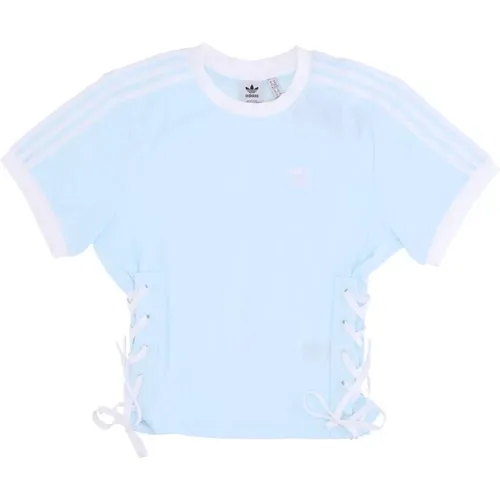 Laced Tee - Damen Spitzen T-Shirt , Damen, Größe: XL - Adidas - Modalova